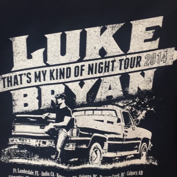 👗5/$25👗Luke Bryan Tour 2014 Tshirt Sz L - Picture 3 of 7